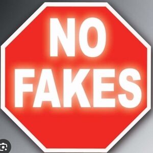 Red 'No Fakes' Sign DO NOT FOLLOW ME IF YOU PROMOTE REPLICAS!! I WILL BLOCK YOU!